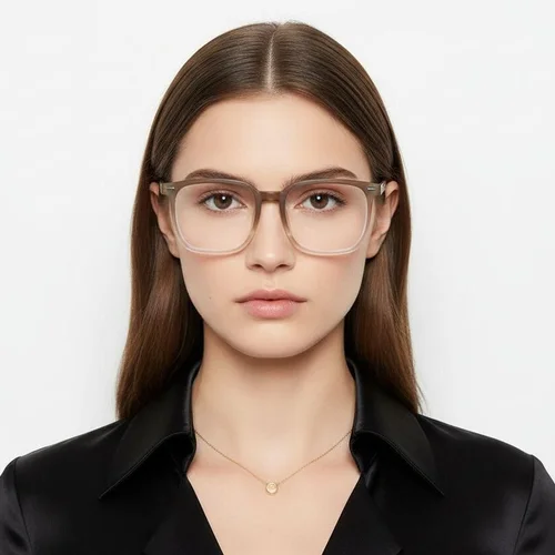 Lunettes rectangulaires marron TR90 #BS0406-0155