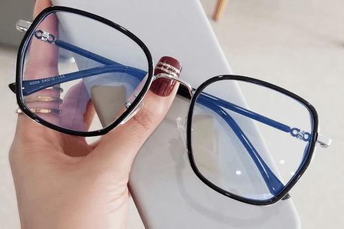 Geometric Black Metal Glasses #BS0406-0160