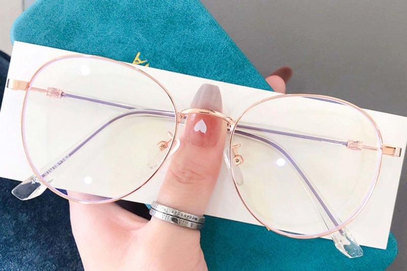 Oval Purple Metal Glasses #BS0406-0166