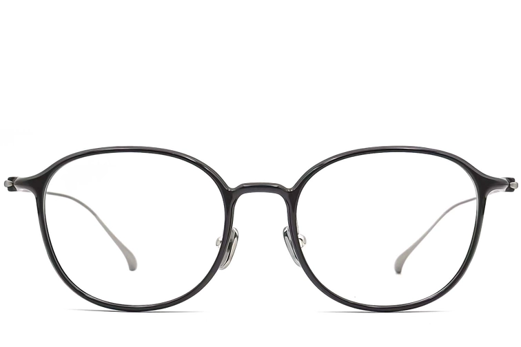 Oval Black Titanium Glasses #BS0406-0167
