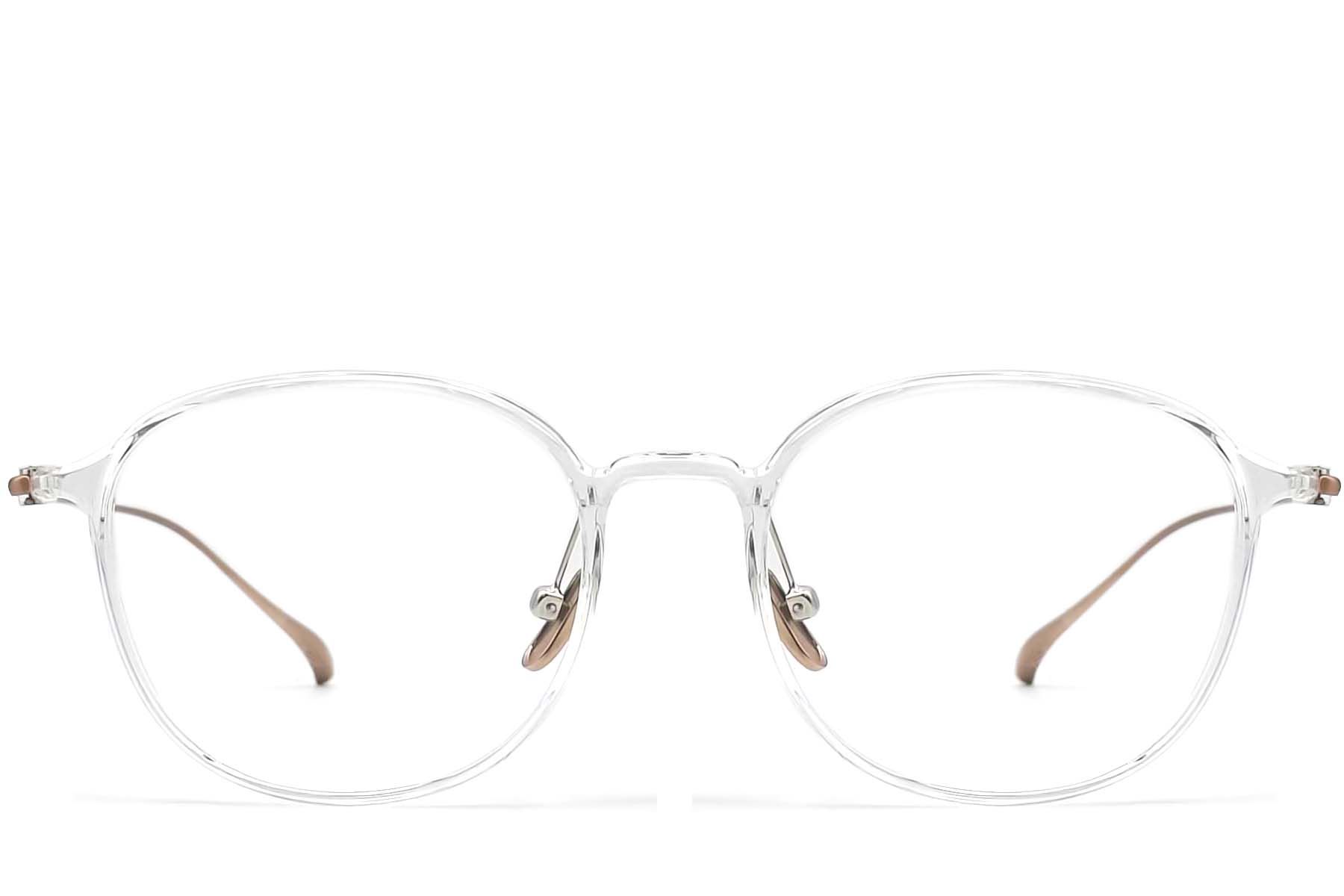 Oval Transparent Titanium Glasses #BS0406-0169