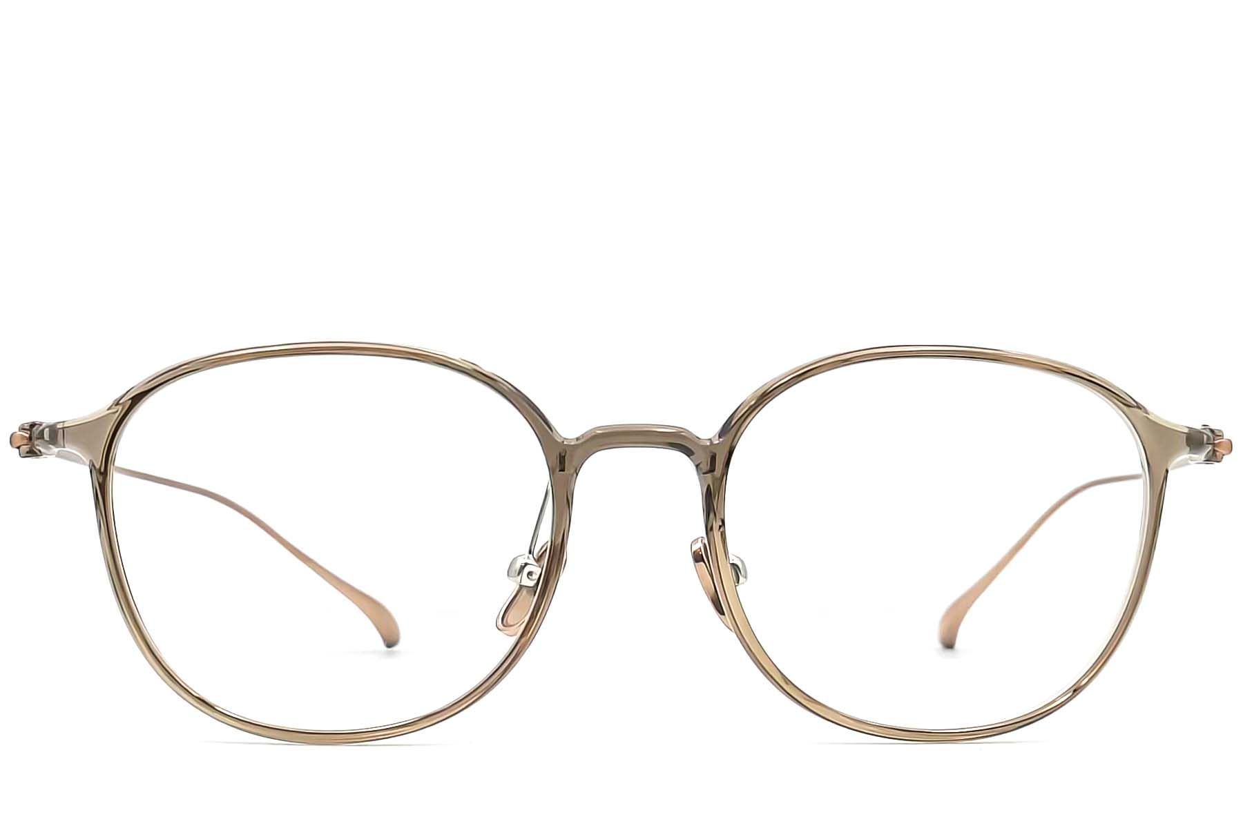 Gafas ovaladas de titanio verde #BS0406-0170