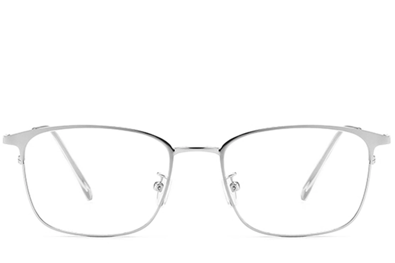 Verres rectangulaires en métal argenté #BS0406-0171