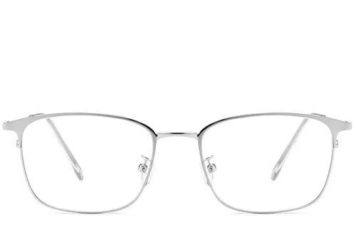 Verres rectangulaires en métal argenté #BS0406-0171
