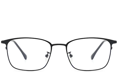 Lunettes rectangulaires en métal noir #BS0406-0172