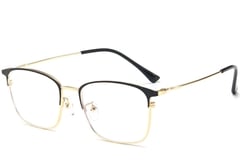 Rectangular Golden Metal Glasses #BS0406-0173