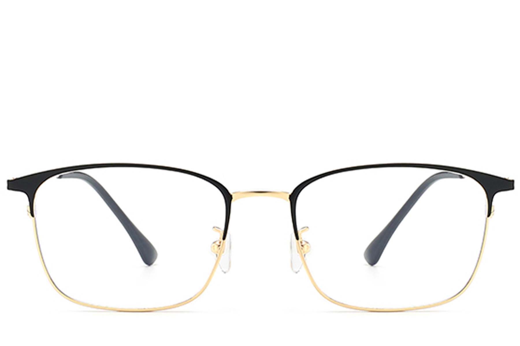 Rectangular Golden Metal Glasses #BS0406-0173