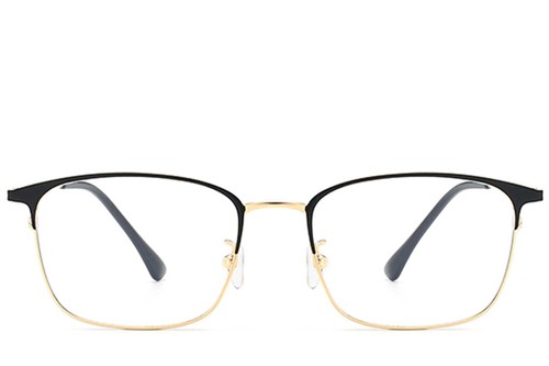 Rectangular Golden Metal Glasses #BS0406-0173