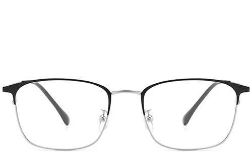 Verres rectangulaires en métal argenté #BS0406-0174
