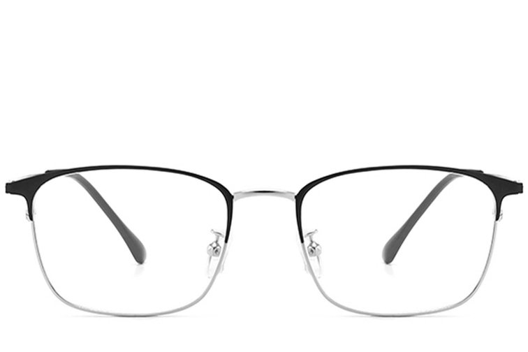 Rectangular Silver Metal Glasses #BS0406-0174