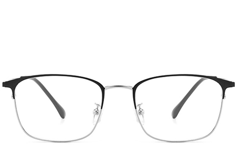 Rectangular Silver Metal Glasses #BS0406-0174