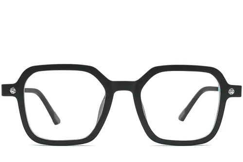 Lunettes rectangulaires noires TR90 #BS0406-0176