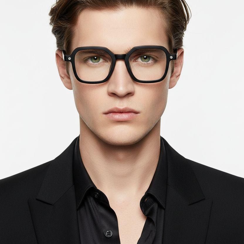 Rectangular Black TR90 Glasses #BS0406-0176