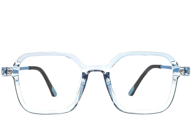 Lunettes rectangulaires bleues TR90 #BS0406-0180