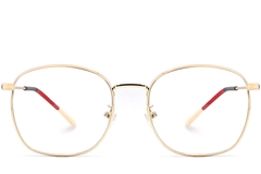 Rectangular Golden Metal Glasses #BS0406-0181