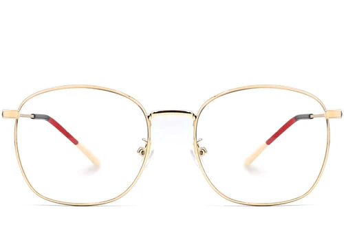 Verres rectangulaires en métal doré #BS0406-0181