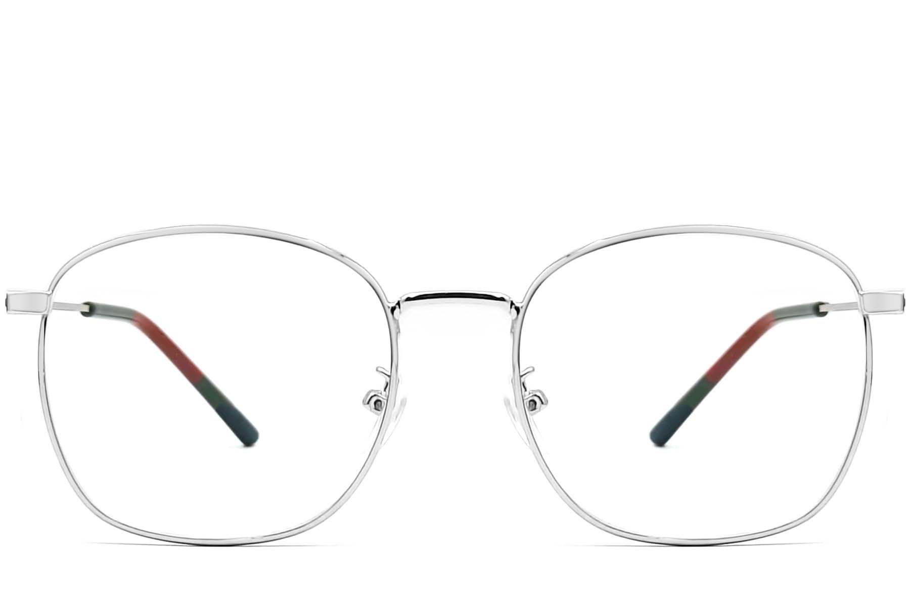 Rectangular Silver Metal Glasses #BS0406-0182