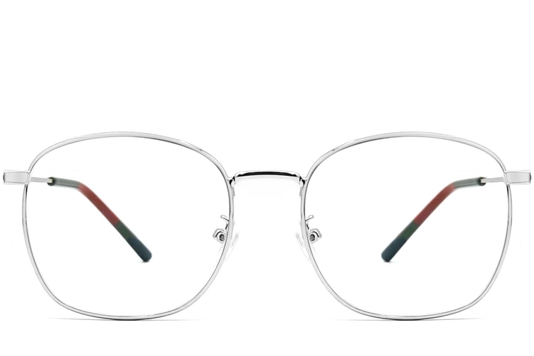 Rectangular Silver Metal Glasses #BS0406-0182