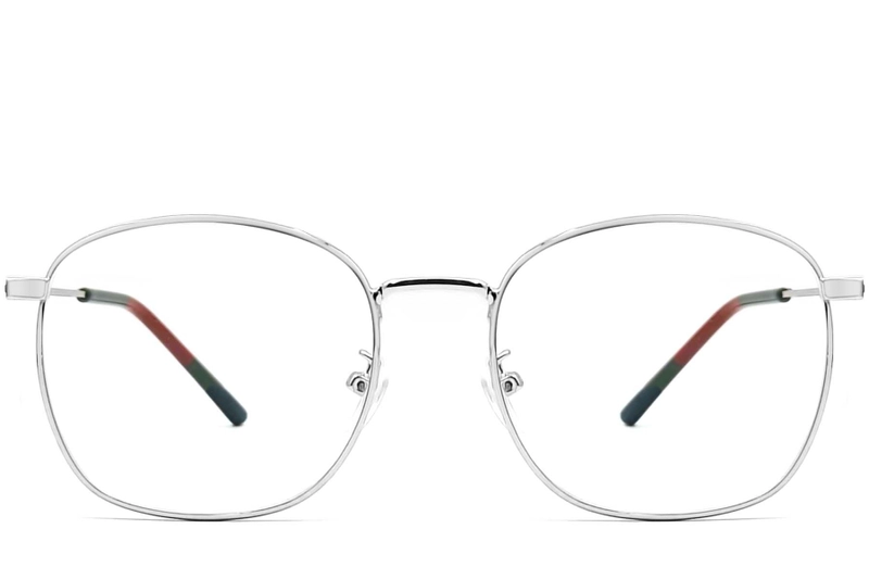 Rectangular Silver Metal Glasses #BS0406-0182