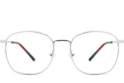 Verres rectangulaires en métal argenté #BS0406-0182