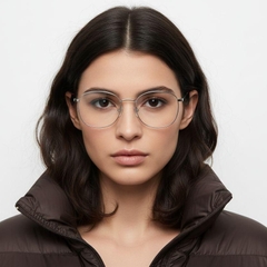 Vasos rectangulares de metal plateado #BS0406-0182