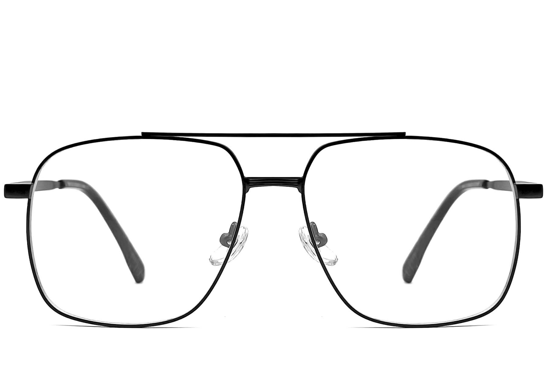 Gafas de aviador de metal negro #BS0406-0183