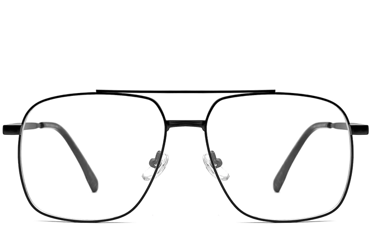 Aviator Black Metal Glasses #BS0406-0183
