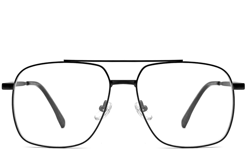 Aviator Black Metal Glasses #BS0406-0183