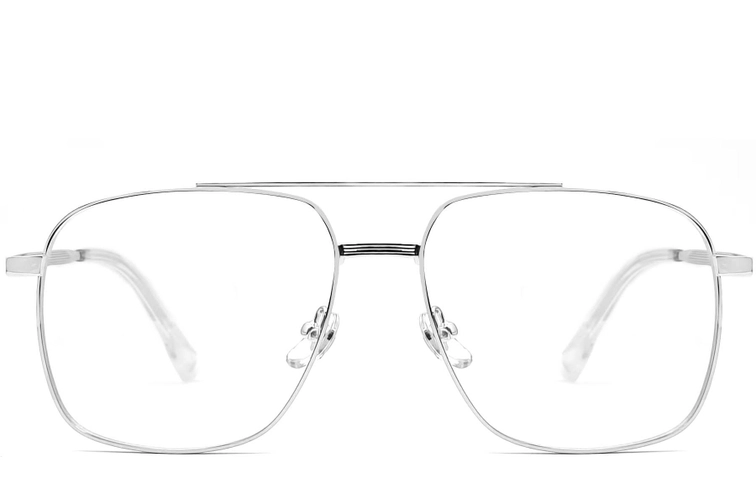 Aviator Silver Metal Glasses #BS0406-0184