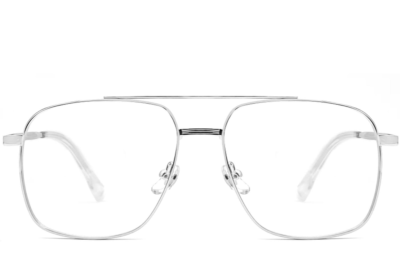 Aviator Silver Metal Glasses #BS0406-0184