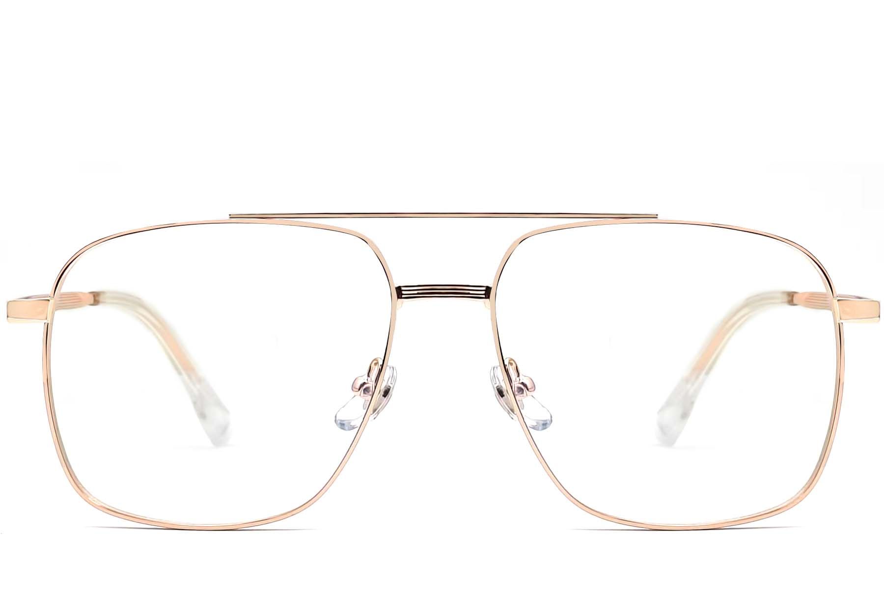 Gafas de aviador de metal rosa #BS0406-0185