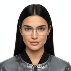 Gafas rectangulares de titanio plateado #BS0406-0189