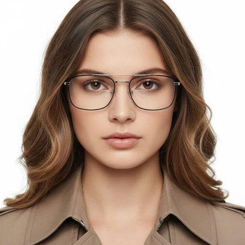 Lunettes aviateur en métal argenté #BS0406-0192