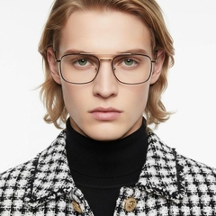 Aviator Golden Metal Glasses #BS0406-0193