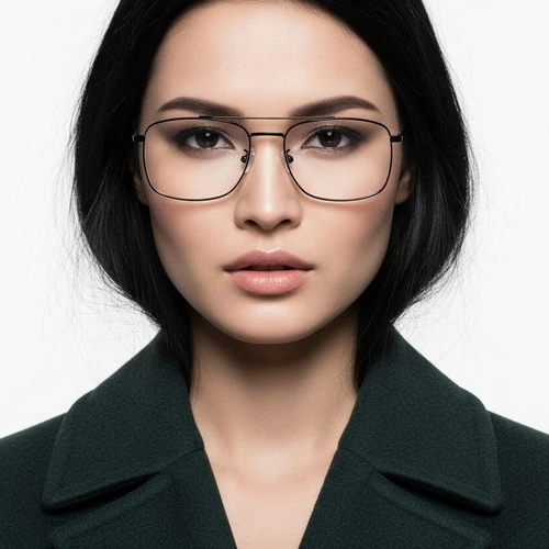 Aviator Black Metal Glasses #BS0406-0194