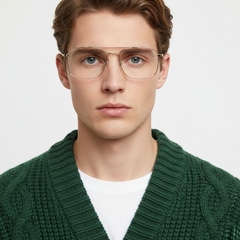 Aviator Golden Metal Glasses #BS0406-0195