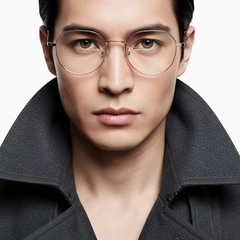 Occhiali geometrici in metallo rosa #BS0406-0199