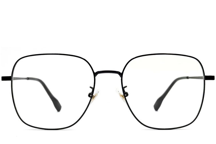 Rectangular Black Metal Glasses #BS0406-0201