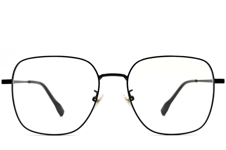 Gafas rectangulares de metal negro #BS0406-0201