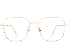 Rectangular Golden Metal Glasses #BS0406-0204
