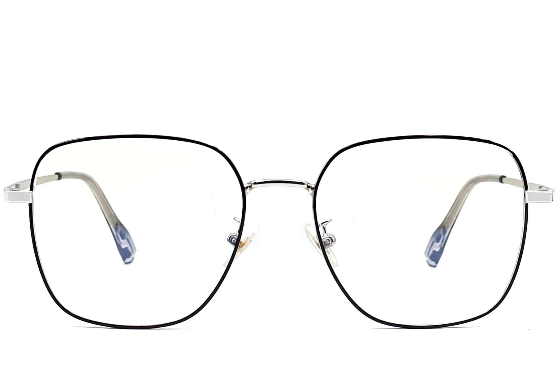 Rectangular Silver Metal Glasses #BS0406-0205