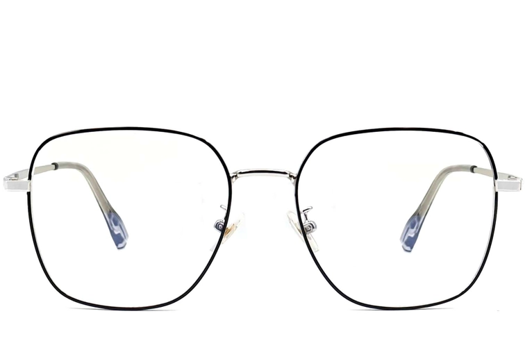 Rectangular Silver Metal Glasses #BS0406-0205