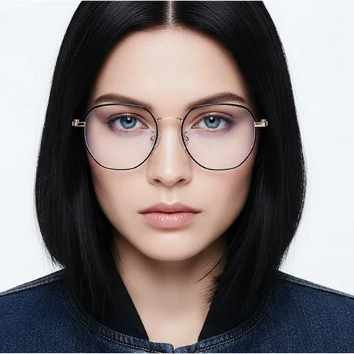 Lunettes géométriques en métal doré #BS0406-0210