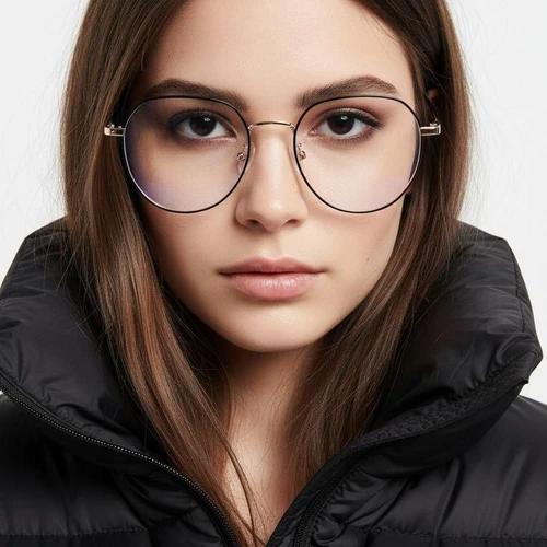 Ovale goldene Metallbrille #BS0406-0212