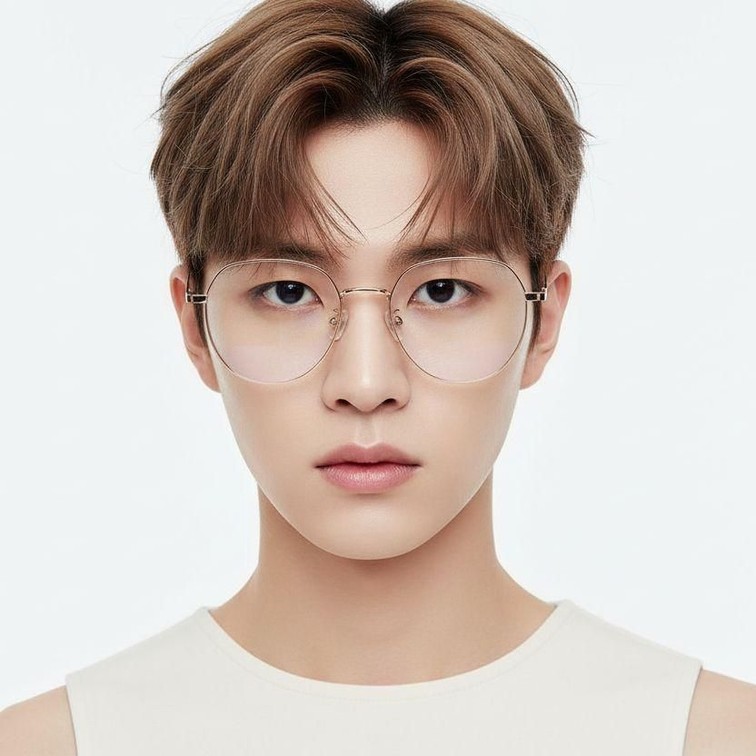 Oval Pink Metal Glasses #BS0406-0214