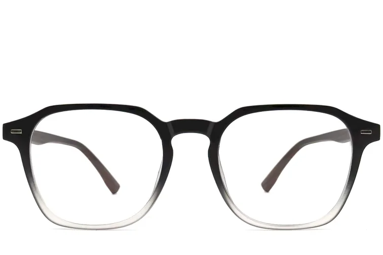 Rechteckige schwarze TR90-Brille #BS0406-0220