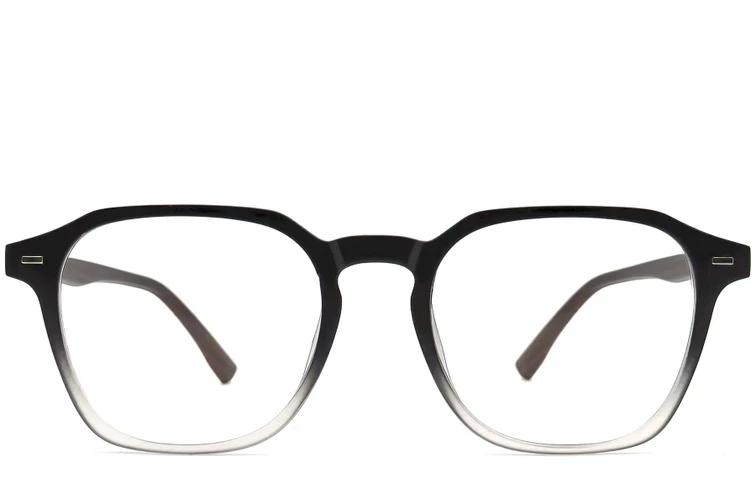 Rechthoekige zwarte TR90-bril #BS0406-0220