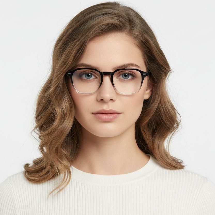 Rectangular Black TR90 Glasses #BS0406-0220