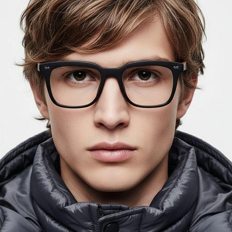 Lunettes rectangulaires noires TR90 #BS0406-0224