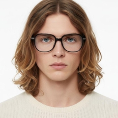 Rechteckige schwarze TR90-Kinderbrille #BS0406-0230